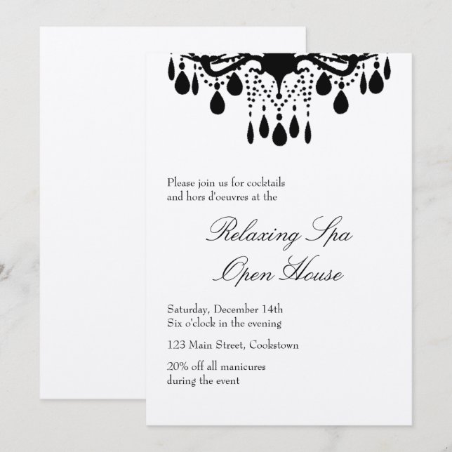 Open House Silver Grand Ballroom Einladung (Vorne/Hinten)