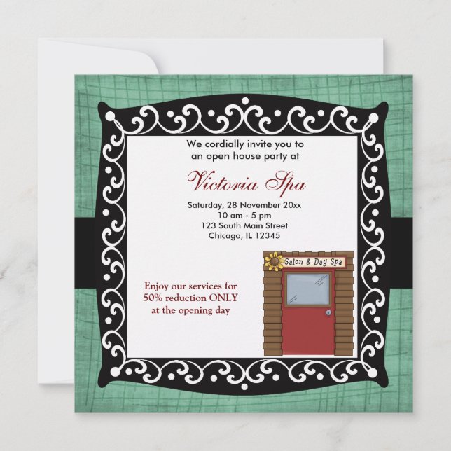 Open House Wellness-Center Business Einladung (Vorderseite)