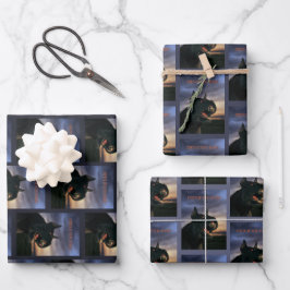 Open If You Dare. Big, black dog Geschenkpapier Set