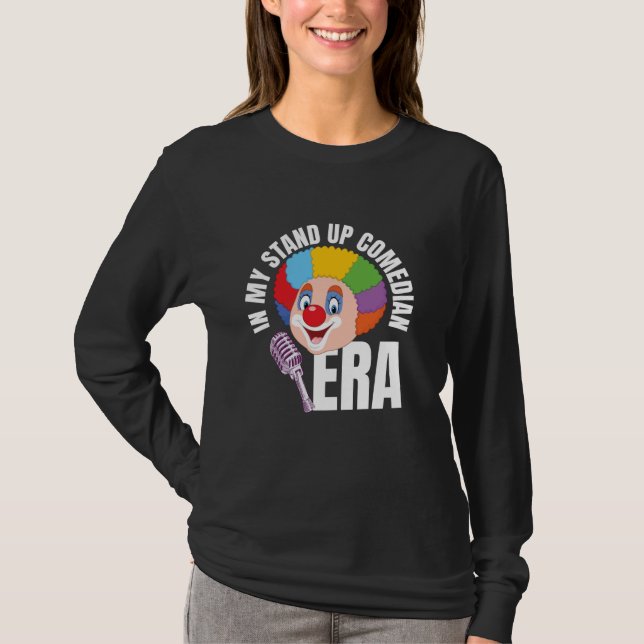 Open Mic Stand up Comedy Funny Microphone stehen a T-Shirt (Vorderseite)