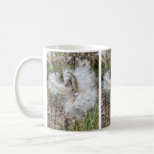 Open Milkweed Pods   Samen mit Seide   Kaffeetasse