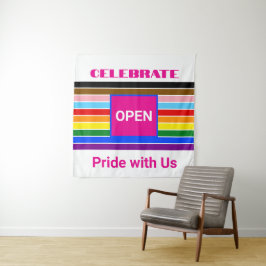 Open Pride Ally Rainbow Progress LGBT LGBTQ Wandteppich