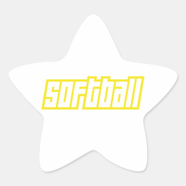 OPEN SOFTBALL  Stern-Aufkleber (Vorderseite)