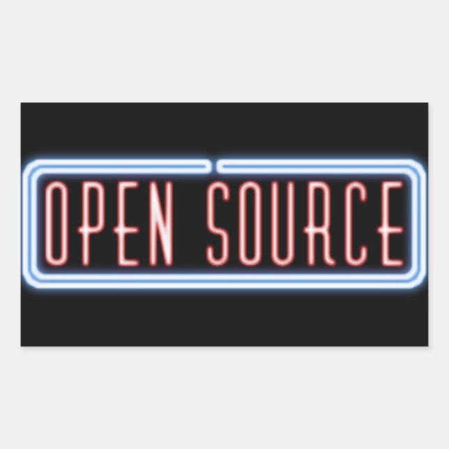 Open Source Neon Sign Sticker (Vorderseite)