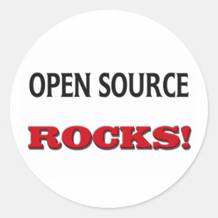 Open Source Rocks Runder Aufkleber