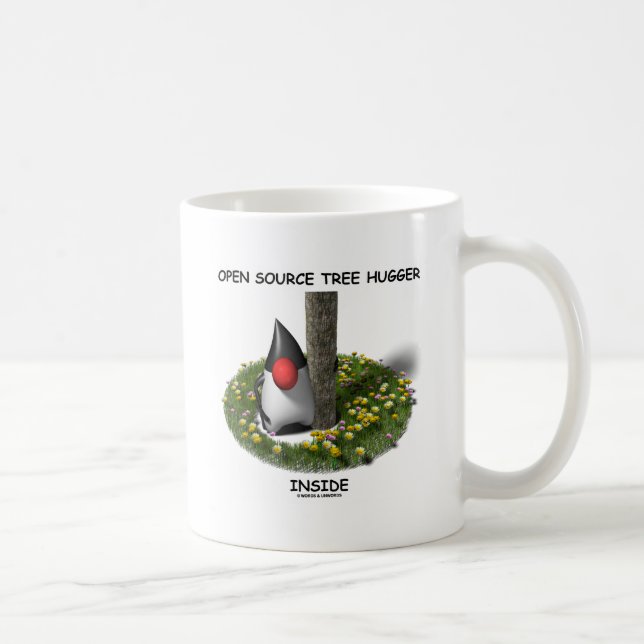 Open Source Tree Hugger Inside (Herzog) Kaffeetasse (Rechts)