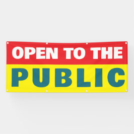 Open To The Public Event Banner