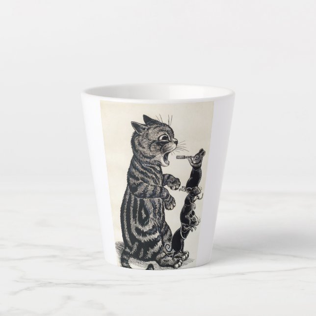 Open Wide von Louis Wain Milchtasse (Vorderseite)