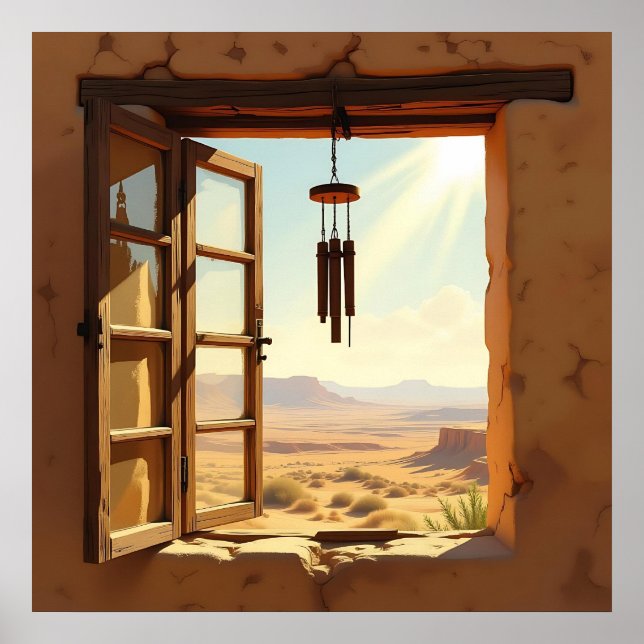 Open Window in the Desert  Poster (Vorne)