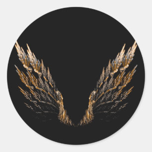 Open Wings Runder Aufkleber