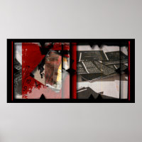 Open Work on Open Red 11 Fotomontage Poster