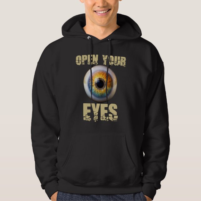 Open Your Eyes, Eyeball Design Hoodie (Vorderseite)