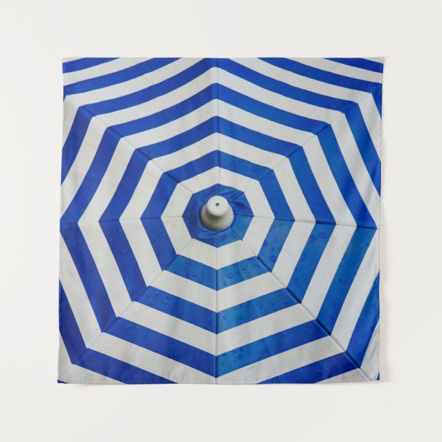 Opened striped umbrella wandteppich (Vorderseite)