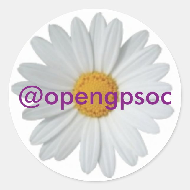 openGPSoC Rundkleber Runder Aufkleber (Vorderseite)