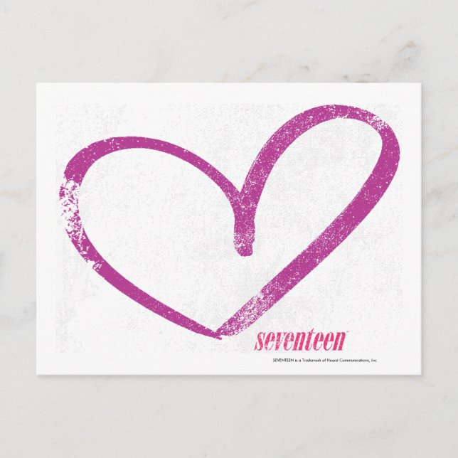 OpenHeart Lila Postkarte (Vorderseite)