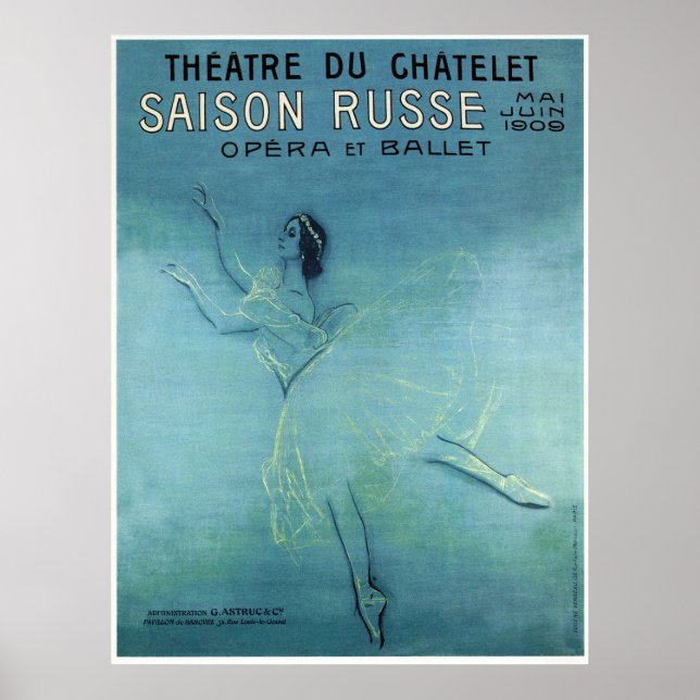 OPERA & BALLET - RUSSISCHE SAISON - PARIS 1909 POSTER (Vorne)