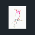 Opera Cockatoo Leinwanddruck<br><div class="desc">Oper Cockatoo I von Jennifer Goldberger. Ein tropisches Kakadu im Aquarellstil führt auf einen Zweig. | 164119Z</div>
