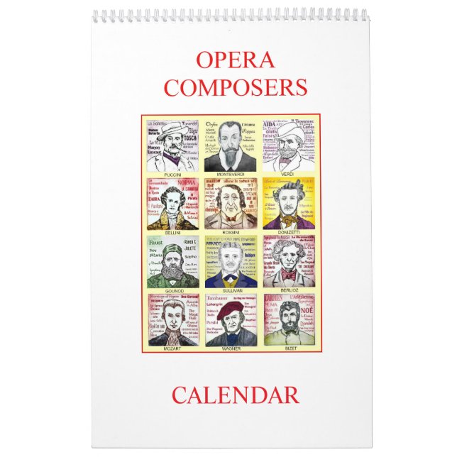 OPERA COMPSERS Wandkalender (Titelbild)