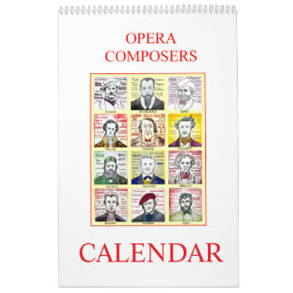 OPERA COMPSERS Wandkalender