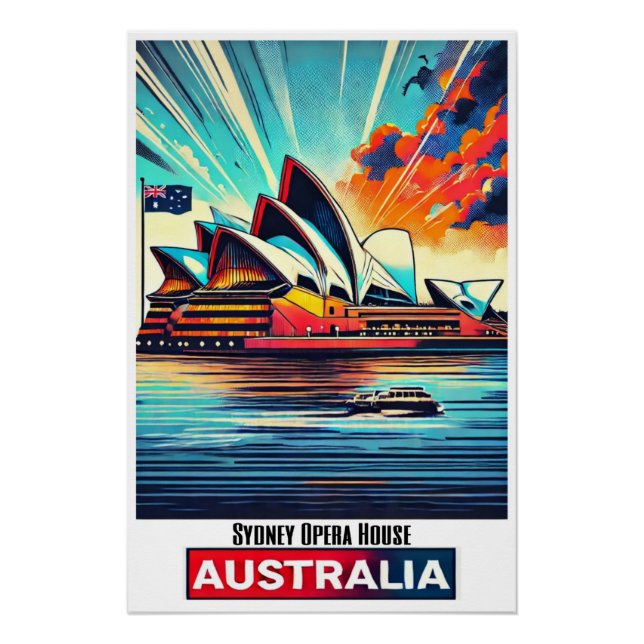Opéra de Sydney - Affiche Australie (Devant)
