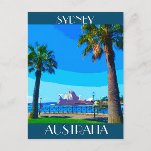 Opéra de Sydney Carte Postale Art Voyage Rétro