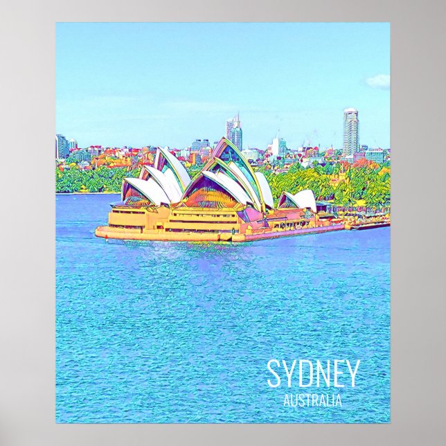 Opera House Sydney Hafen Wasseransicht Poster (Vorne)