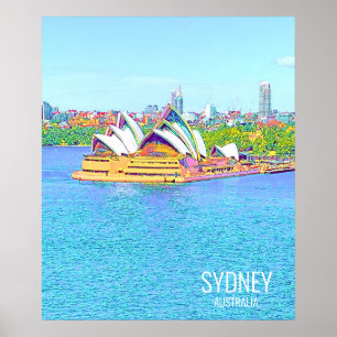 Opera House Sydney Hafen Wasserblick Poster