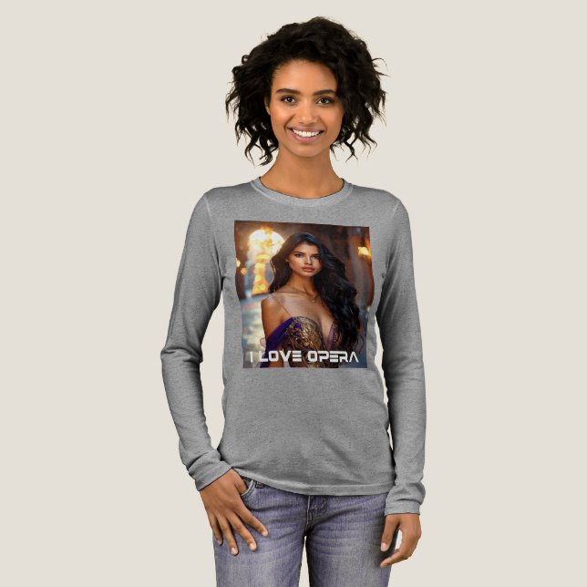 OPERA - I LOVE OPERA Tri-Blend SHIRT (Volle Vorderseite)