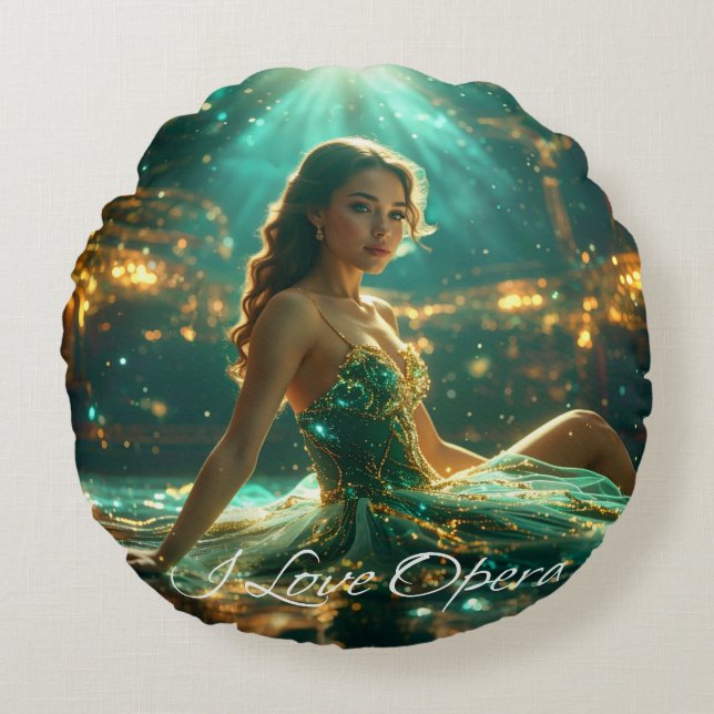 OPERA - ICH LIEBE OPER RUNDES KISSEN (Vorderseite)
