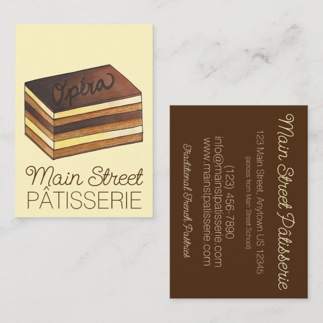 Opera Konditorei Patisserie Koch Visitenkarte (Vorne/Hinten)