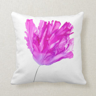 Opera Pink mit Tulip handbemalt Kopfkissen Kissen