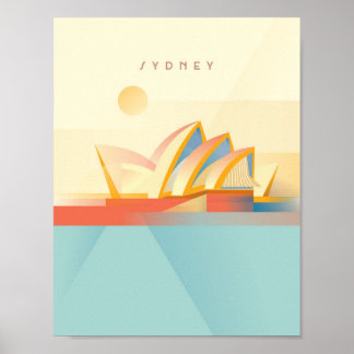 Opera Sydney - Art Déco minimal - Travel POster