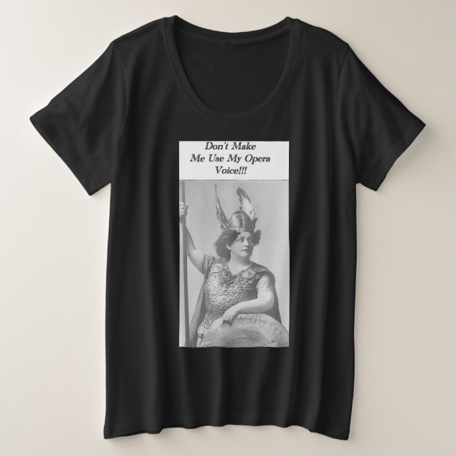 Opera Voice Große Größe T-Shirt (Design vorne)