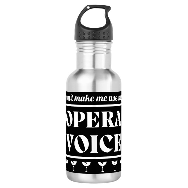 Opera Voice Opera Singer Edelstahlflasche (Vorderseite)