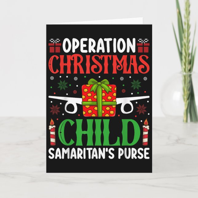 Operation Christmas Child Samaritan's Purse Chirst Karte (Vorderseite)