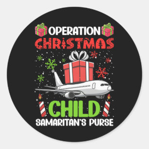Operation Christmas Child Smaritan's Purse Funny F Runder Aufkleber