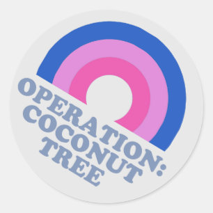 Operation Coconut Tree Kamala Harris 2024 Bisexuel Runder Aufkleber