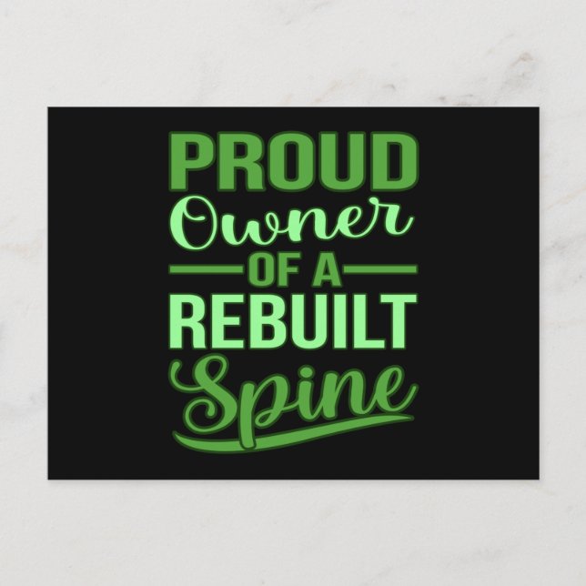Operation der Rückenspinenspinalfusion Postkarte (Vorderseite)