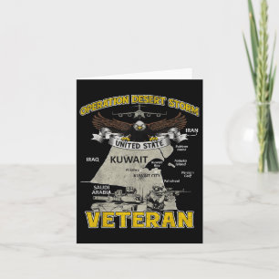 Operation Desert Storm Ods Veteran Irak Vintag Gi Karte