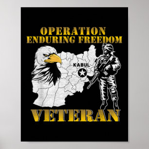 Operation Enduring Freedom Oef Kampf Veteran Vint Poster