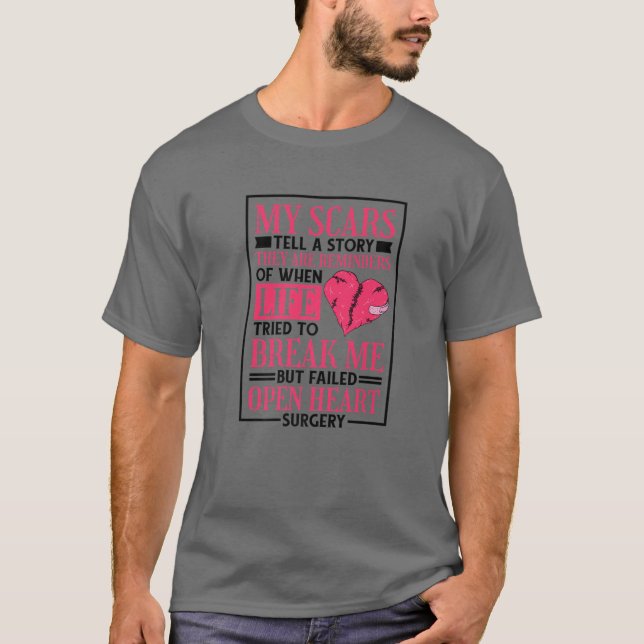Operation im offenen Herzen Narben Eine Geschichte T-Shirt (Vorderseite)