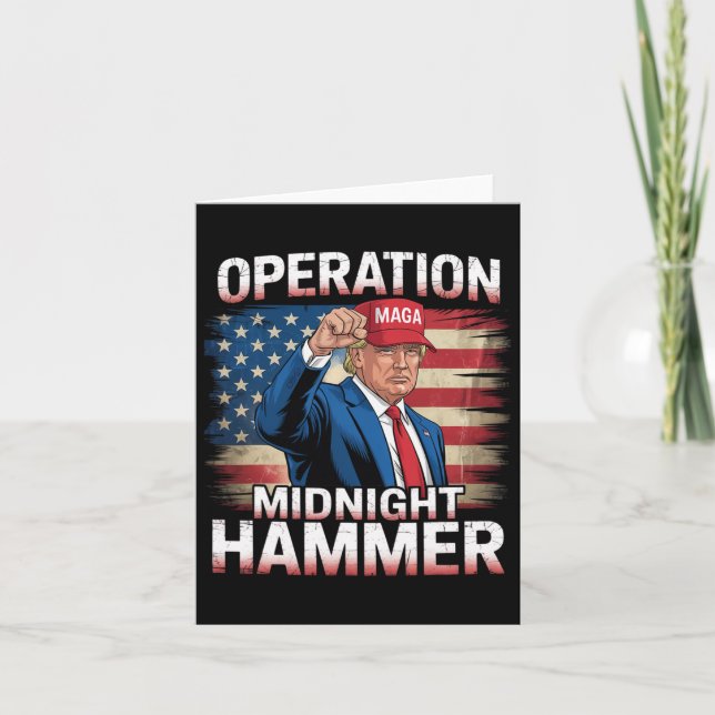Operation Midnight Hammer Funny Trump Karte (Vorderseite)