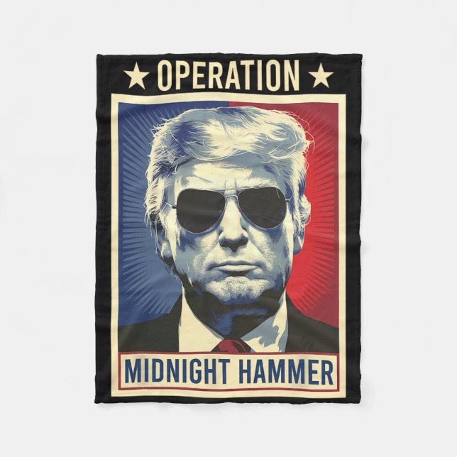 Operation Midnight Hammer Trump  Fleecedecke (Vorderseite)