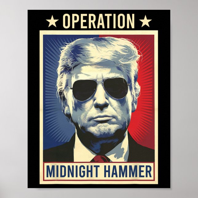 Operation Midnight Hammer Trump  Poster (Vorne)