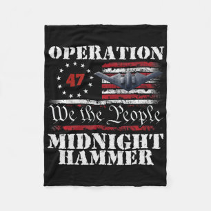Operation Midnight Hammer - USA-Flagge Midnight Ha Fleecedecke