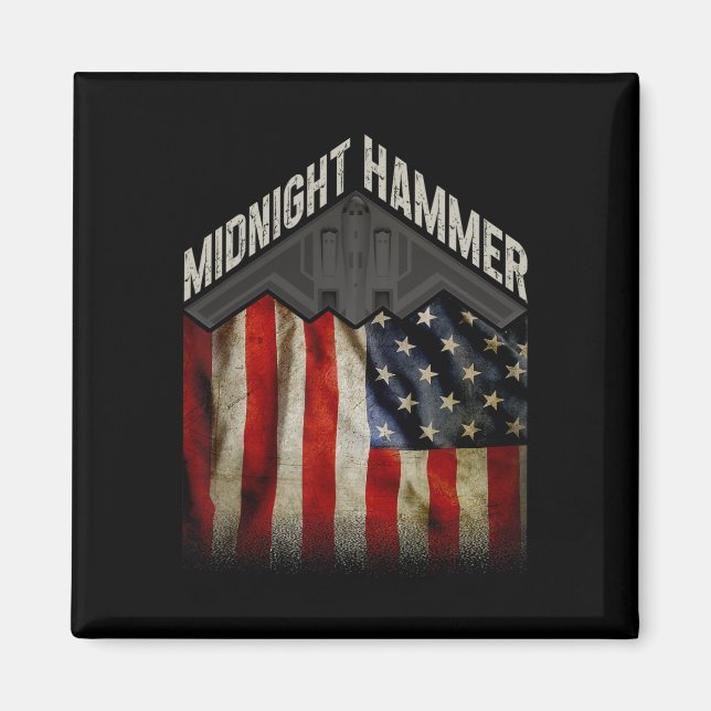 Operation Midnight Hammer - USA-Flagge Midnight Ha Magnet (Vorne)