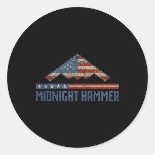 Operation Midnight Hammer - USA-Flagge Midnight Ha Runder Aufkleber