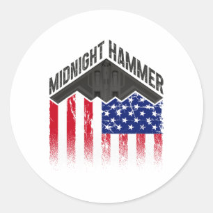 Operation Midnight Hammer - USA-Flagge Midnight Ha Runder Aufkleber