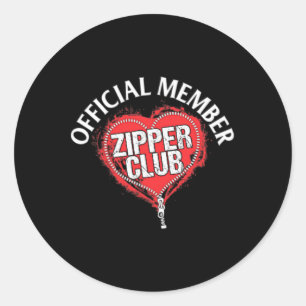 Operation Offiziell Zipper Club Mitglied Geschenk Runder Aufkleber