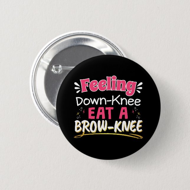Operation Positivität Pub Niedlich Brownie Button (Vorne & Hinten)